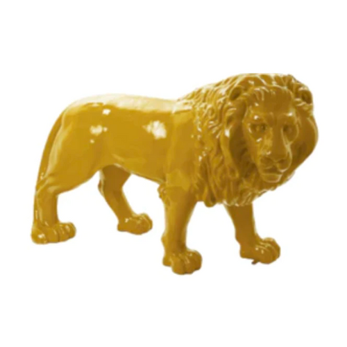 Statue Lion Animaux Resine - 35cm - Jaune