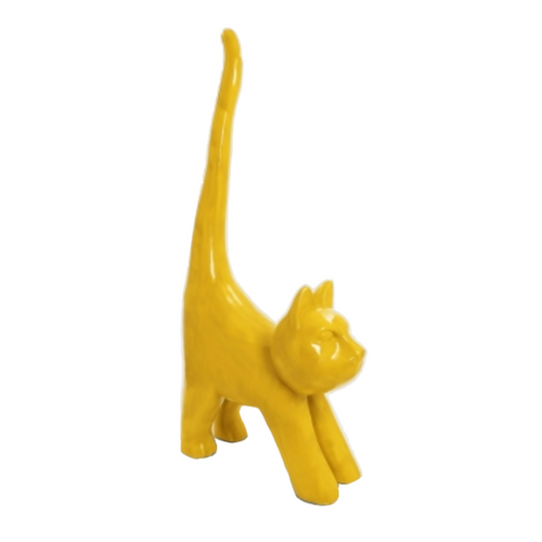 Statue Chat Animaux Resine - 205cm - Jaune