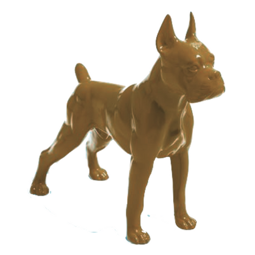 Statue Chien Boxer Animaux Resine - 50cm - Marron