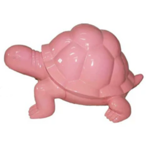 Statue Tortue Animaux Resine - 45cm - Rose Clair