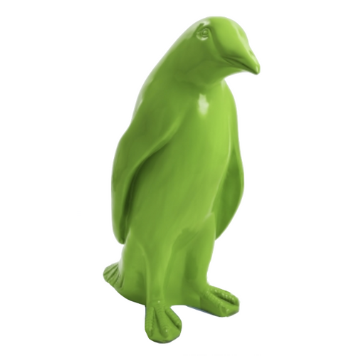 Statue de Pingouin en Résine - 70cm - Couleur Vert Pomme