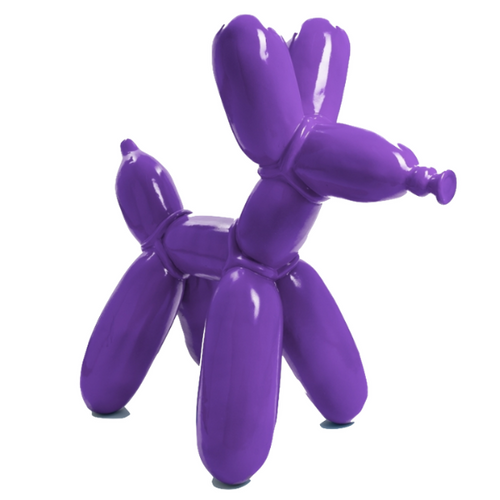 Statue Chien Ballon Animaux Resine - 120cm - Violet