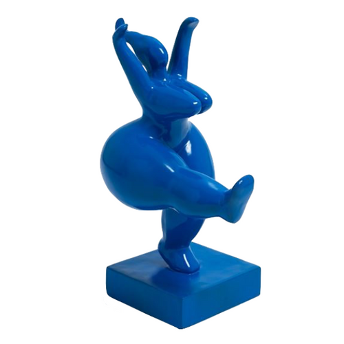 Statue Femme Nana Oeuvre Resine - 55cm - Bleu Nuit