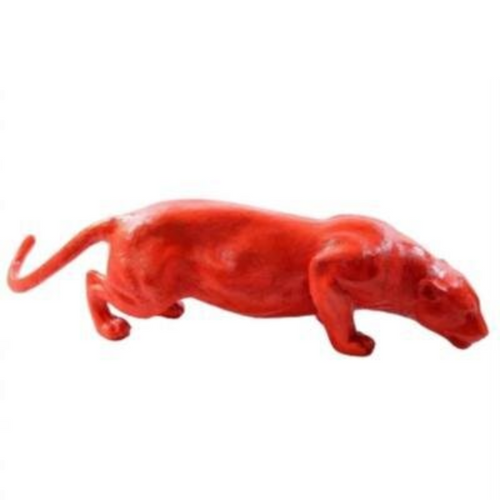 Statue Panthere Animaux Resine - 140cm - Rouge