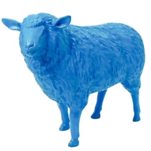 Statue de Mouton en Résine - 110cm - Couleur Ciel