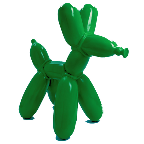 Statue de Chien en Résine avec Ballon - 120cm - Vert