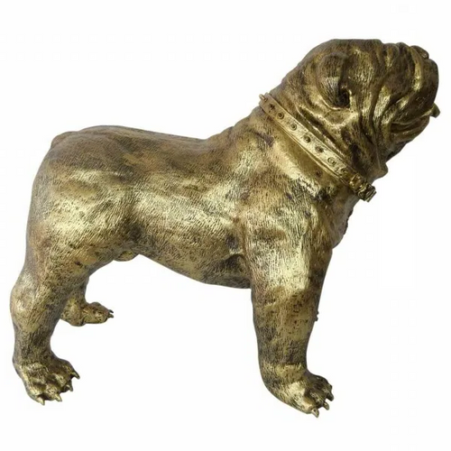 Statue Chien Bouledogue Anglais Animaux Resine - 160cm - Bronze