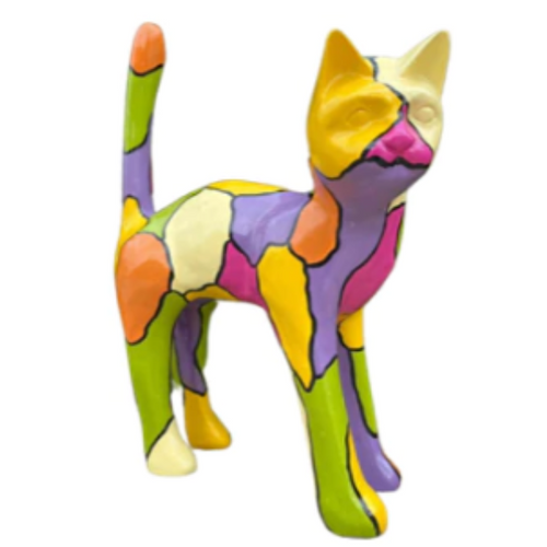 Statue de Chat en Résine - 105 cm - Élégance Animale