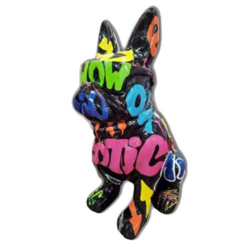 Statue Résine Chien Bouledogue Français - 80 cm - Décoration Animale