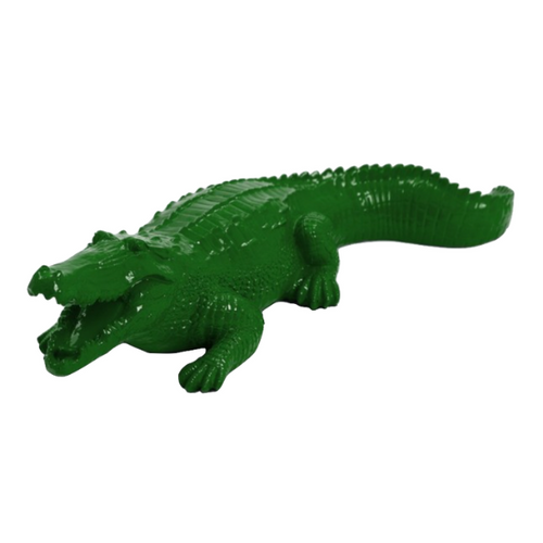 Statue Crocodile Animaux Resine - 40cm - Vert