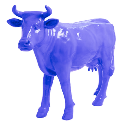 Statue Vache Animaux Resine - 140cm - Violet