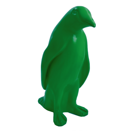 Statue Décorative de Pingouin en Résine - 120cm - Vert Exotique