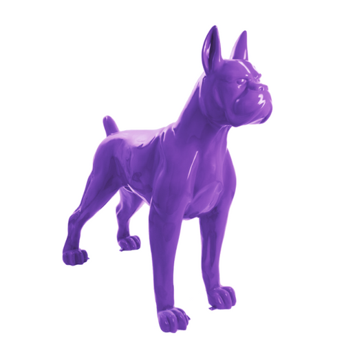 Statue Chien Boxer Animaux Resine - 110cm - Violet