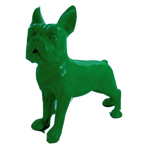 Statue Chien Bouledogue Francais Animaux Resine - 180cm - Vert