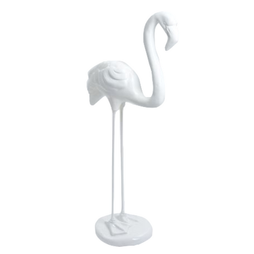 Statue de Flamant Rose en Résine - 110 cm - Élégance Blanche