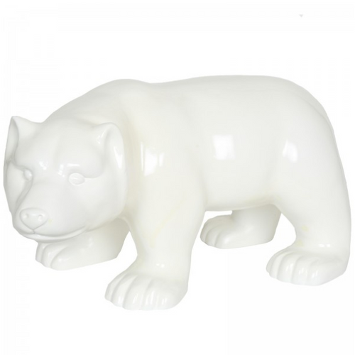 Statue Ours Animaux Resine - 100cm - Blanc