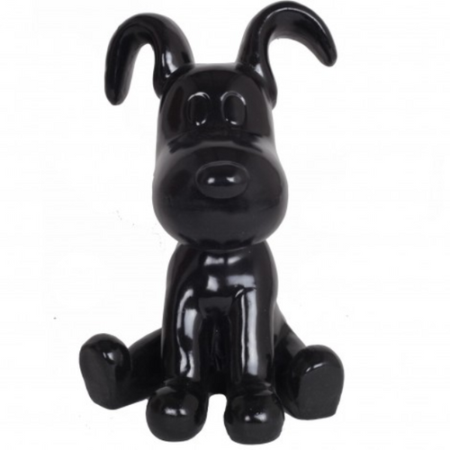 Statue Chien Snoopy Animaux Resine - 30cm - Noir