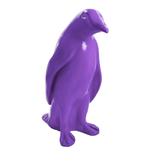 Statue de Pingouin en Résine - 120 cm - Couleur Violet