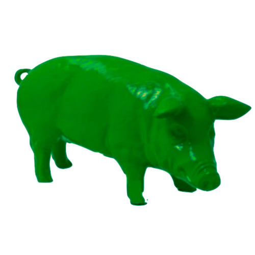 Statue de Cochon en Résine - 1 mètre - Couleur Verte