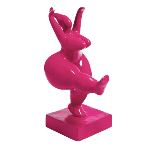 Statue Femme Nana Oeuvre Resine - 55cm - Rose Fushia