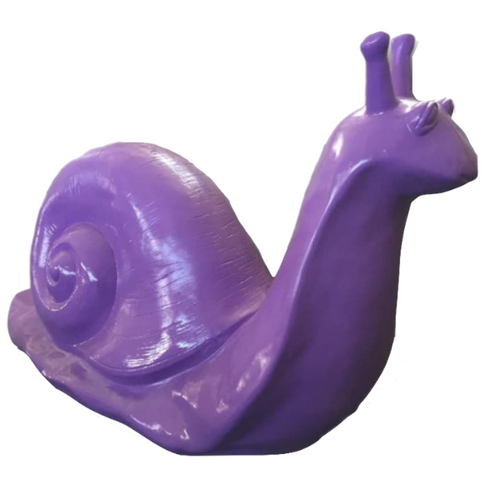 Statue Géante Escargot en Résine - 100cm - Couleur Violet