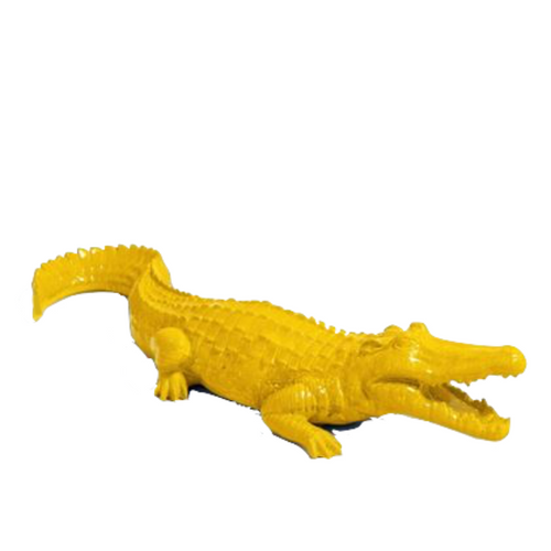 Statue Crocodile Animaux Resine - 70cm - Jaune