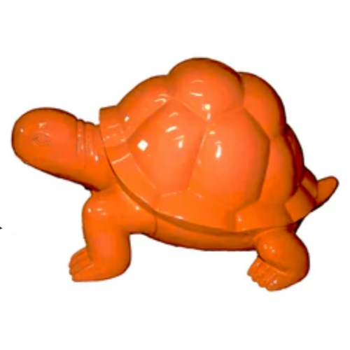 Statue Tortue Animaux Resine - 45cm - Orange