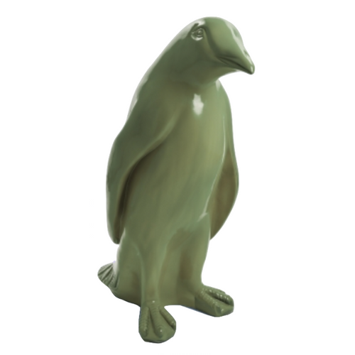 Statue de Pingouin en Résine - 120 cm - Couleur Kaki Exotique