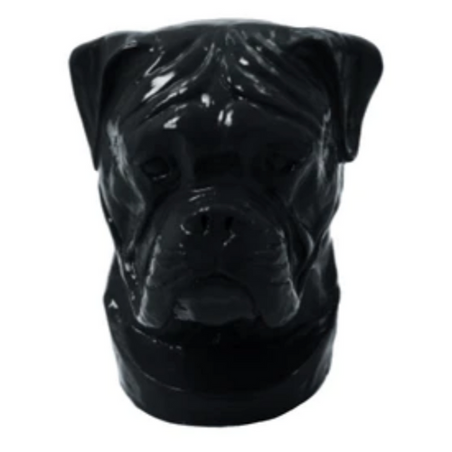 Statue Chien Boxer Animaux Resine - 35cm - Noir