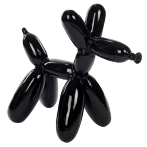 Statue Chien Ballon Animaux Resine - 70cm - Noir