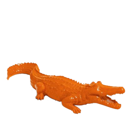 Statue Crocodile Animaux Resine - 70cm - Orange