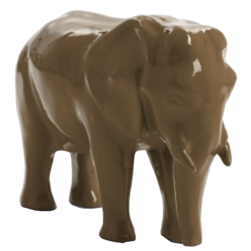 Statue Élégante d'Éléphant en Résine - 30 cm - Brune