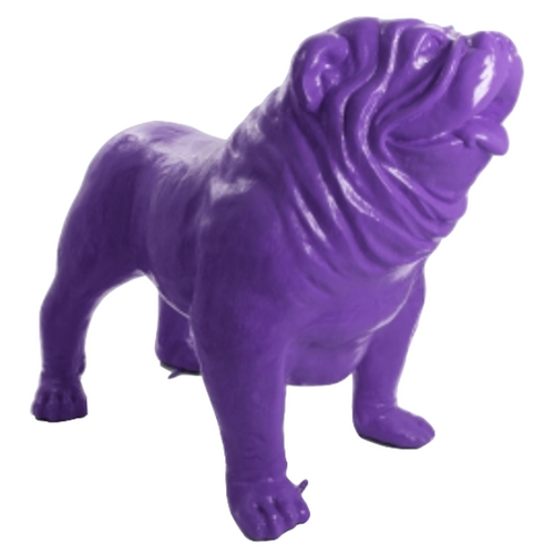 Statue Chien Bouledogue Anglais Animaux Resine - 160cm - Violet