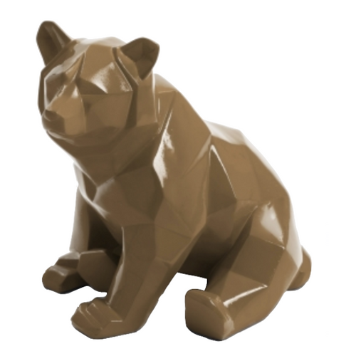 Statue d'Ours en Résine - 30 cm - Brun Élégant