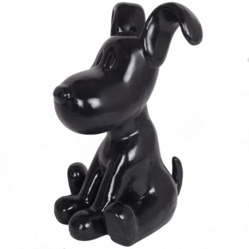 Statue Chien Snoopy Animaux Resine - 30cm - Noir