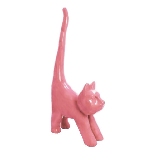 Statue Chat Animaux Resine - 205cm - Rose Clair