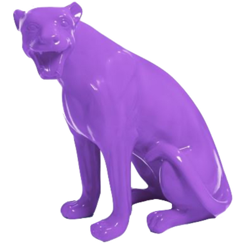 Statue de Panthère en Résine - 75cm - Couleur Violette