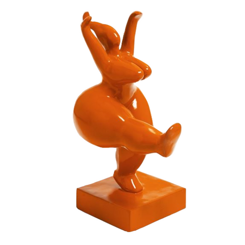 Statue Femme Nana Oeuvre Resine - 55cm - Orange