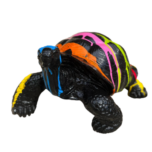 Statue Tortue Animaux Resine - 65cm - Multi Coulure Noir