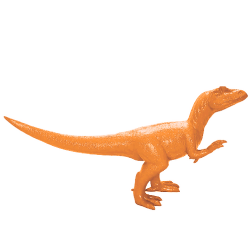 Statue de Dinosaure en Résine - 600 cm - Couleur Orange Éblouissante