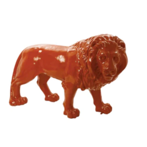 Statue Lion Animaux Resine - 190cm - Orange