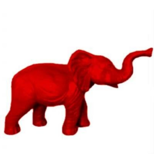 Statue Elephant Animaux Resine - 185cm - Rouge