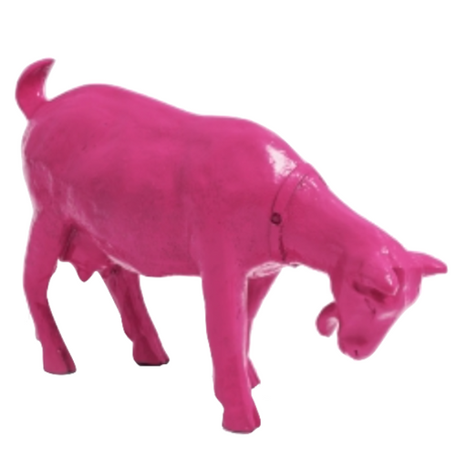 Statue de Chèvre en Résine - 95cm - Fuchsia Éclatante