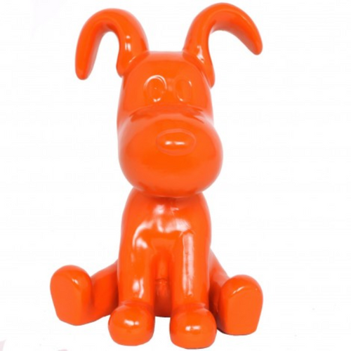 Statue Chien Snoopy Animaux Resine - 30cm - Orange