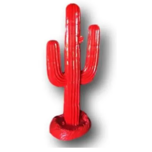 Statue Résine Animale de Cactus - 185cm - Rouge Éblouissant