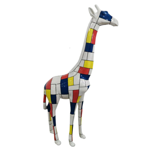 Statue Décorative Girafe en Résine - 210cm - Art Mondrian