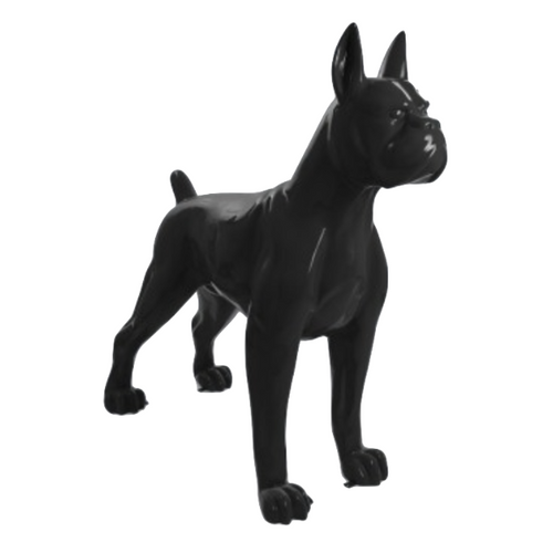 Statue Chien Boxer Animaux Resine - 110cm - Noir