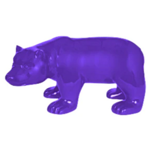 Statue Ours Animaux Resine - 100cm - Violet