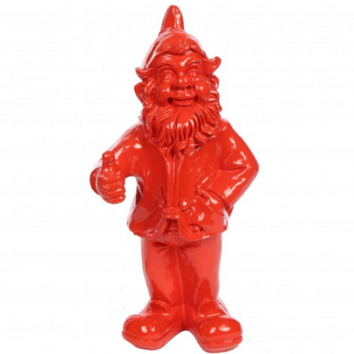 Statue de Nain en Résine - 30 cm - Rouge Élégant