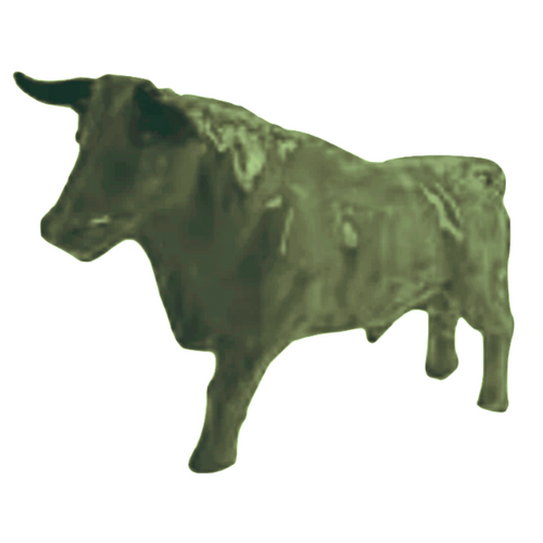 Statue Taureau Animaux Resine - 100cm - Vert Kaki